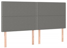 ΚΡΕΒΑΤΙ BOXSPRING ΜΕ ΣΤΡΩΜΑ ΣΚΟΥΡΟ ΓΚΡΙ 200X200 ΕΚ. ΥΦΑΣΜΑΤΙΝΟ 3137102