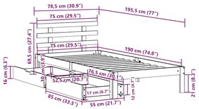 ΣΚΕΛΕΤΟΣ ΚΡΕΒ. ΧΩΡΙΣ ΣΥΡΤΑΡΙΑ ΚΑΦΕ ΚΕΡΙΟΥ 75X190 ΕΚ. 3302020