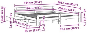 ΣΚΕΛΕΤΟΣ ΚΡΕΒΑΤΙΟΥ ΧΩΡΙΣ ΣΤΡΩΜΑ 180X200 ΕΚ ΜΑΣΙΦ ΞΥΛΟ ΠΕΥΚΟΥ 3309029