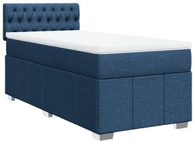 ΚΡΕΒΑΤΙ BOXSPRING ΜΕ ΣΤΡΩΜΑ ΜΠΛΕ 100 X 200 ΕΚ. ΥΦΑΣΜΑΤΙΝΟ 3289292