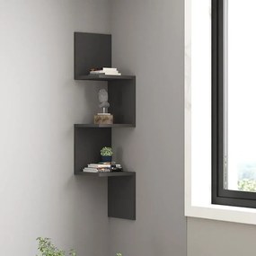 Ραφιέρα γωνιακή τοίχου Insta ανθρακί 25x25x105,5 εκ. 25x25x105.4 εκ.