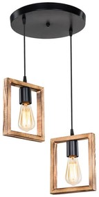 Φωτιστικό οροφής δίφωτο Isolate Ε27 καρυδί Φ43x83εκ 43x43x83 εκ.