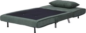 Πολυθρόνα κρεβάτι Nextdeco Berlin σκούρο πράσινο Υ92x100x91εκ.