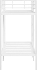 vidaXL Κουκέτα χωρίς στρώμα Λευκό 75x190 cm Ατσάλι