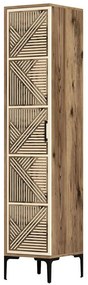Ντουλάπα Μονόφυλλη Kumsal 845HCT5401 40x47,5x201,4cm Walnut-Cream Single Door