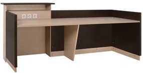 ΓΡΑΦΕΙΟ ΥΠΟΔΟΧΗΣ DALTON HM2068.01 ΜΕΛΑΜΙΝΗ ΣΕ WENGE-ΜΠΕΖ 240x80x106Υεκ.