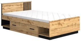Κρεβάτι Ogden J126, Μονόκλινο, Καφέ, 120x200, Πλαστικοποιημένη μοριοσανίδα, Τάβλες για Κρεβάτι, 125x207x79cm, 86 kg | Epipla1.gr