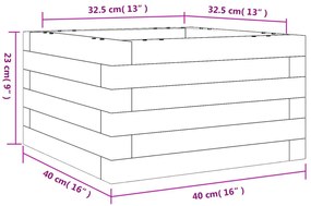 Ζαρντινιέρα Κήπου 40x40x23 εκ από Μασίφ Ξύλο Πεύκου - Καφέ