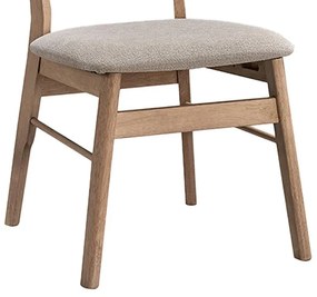 Καρέκλα Cairo rubberwood σε φυσική-μπέζ απόχρωση 47x47x76εκ 2αδα 47x47x76 εκ.