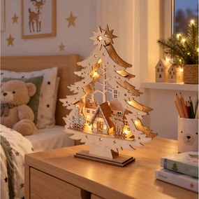 ΠΑΡΑΔΟΣΙΑΚΆ WINTER SCENES XMAS TREE LED 39CM NATURAL GML002150