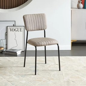 Καρέκλα Τραπεζαρίας Α10 Fylliana Χακί με Μεταλλικό σκελετό 53x43x84εκ. 4αδα 53x43x84 εκ.