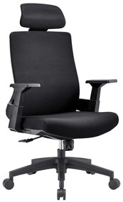 Πολυθρόνα Γραφείου Bf8900 Διευθυντή Mesh - Ύφασμα Μαύρο . Διάσταση: 64x66x116/128cm