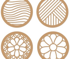 Intra απο ξύλο plywood 3mm-4mm πάχος - Coaster Lasercut -  κοπής με λέιζερ Δίασταση 30x20 cm INTRAFABR-121771766