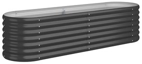 vidaXL Ζαρντινιέρα Ανθρακί 152x40x36 εκ Ατσάλι με Ηλεκτρ. Βαφή Πούδρας