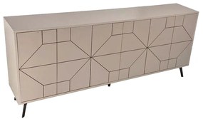 Artekko Artekko Dune Mocha Μπουφές MDF/Μέταλλο Γκρι (184x35x77)cm 783-0122