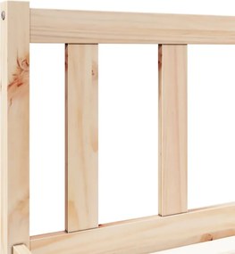 vidaXL Πλαίσιο Κρεβατιού Μακρύ Χωρίς Στρώμα 90x220 εκ Μασίφ Πεύκο