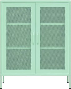 vidaXL Ντουλάπι Αποθήκευσης Χρώμα Μέντα 80 x 35 x 101,5 εκ. Ατσάλινο