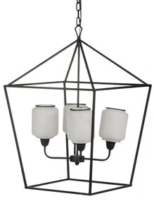 Artekko Artekko Chandelier Φωτιστικό Οροφής Πολυέλαιος Μέταλλο Μαύρο (55x55x85)cm 44417-DS