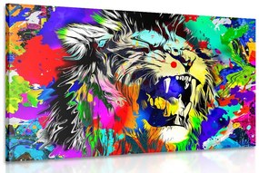 Εικόνα χρωματιστό κεφάλι λιονταριού - 120x80