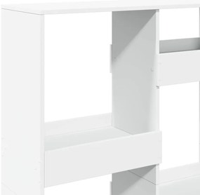 vidaXL Βιβλιοθήκη/Διαχωριστικό Χώρου Λευκό 100x33x135 εκ. Επεξ. Ξύλο