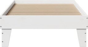vidaXL Σκελετός Κρεβ. Χωρίς Στρώμα Λευκό 75x190 εκ Μασίφ Πεύκο