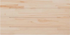 vidaXL Επιφάνεια Τραπεζιού Ορθογ. Λευκή 110x55x2,5 εκ. από Μασίφ Πεύκο