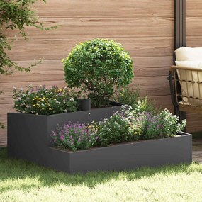 vidaXL Μαύρο Γλαστράκι Κήπου 100x100x50 εκ Χάλυβας