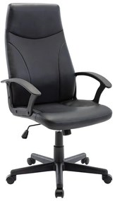 BF1250 Πολυθρόνα Γραφείου Διευθυντή, Pu Μαύρο 60x64x108/120cm ΕΟ527,1