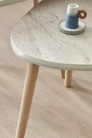 Σετ Τραπεζιών Σαλονιού Τραβερτίνη BACLAS 80x52x50