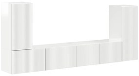 vidaXL 4 pcs Υψηλής γυαλάδας λευκό