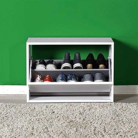 Παπουτσοθήκη Step Megapap 6 ζευγών σε χρώμα λευκό 60x30x42εκ.
