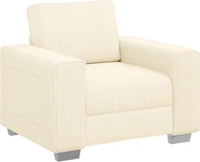 vidaXL Καναπές-Καρέκλα Μπεζ Ύφασμα Κοτλέ 100x77x82 εκ.