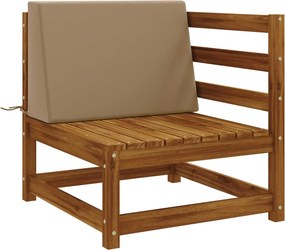 vidaXL Μαξιλάρι πλάτης SOEST 100% Πολυεστέρας Taupe 60 x 20 x 40 cm