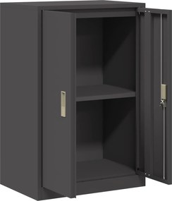 vidaXL Ντουλάπι αποθήκευσης Μαύρο 60 x 40 x 90 cm Ατσάλι