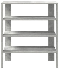 Ράφι παπουτσιών Γκρι μπετόν 61x32x70 cm Κατασκευασμένο ξύλο - Γκρι