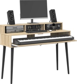 vidaXL Γραφείο Στούντιο Sonoma Δρυς 152 x 42,5 x 36 εκ