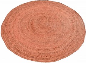 Στρογγυλό Χαλί Καλοκαιρινό (Φ150) Polcarpet Jute Plain Coral