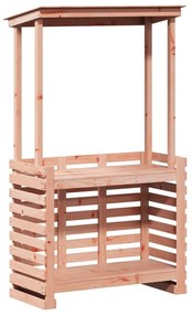 Τραπέζι Μπαρ Κήπου με Οροφή 112,5x57x195,5 εκ. Μασίφ Πεύκο - Καφέ