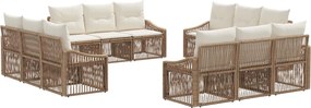 vidaXL Σετ Καναπέ Κήπου 12 pcs Μπεζ συνθετικό ρατάν