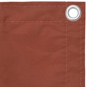 vidaXL Διαχωριστικό Βεράντας Τερακότα 120 x 600 εκ. Ύφασμα Oxford