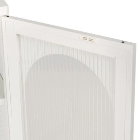 ΜΕΤΑΛΛΙΚΟ ΝΤΟΥΛΑΠΙ ΒΙΤΡΙΝΑ CARIL  ΛΕΥΚΟ 80x37-40x102Yεκ.