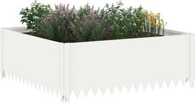 vidaXL Περίγραμμα γκαζόν 100 x 100 x 35 cm Ατσάλι Λευκό