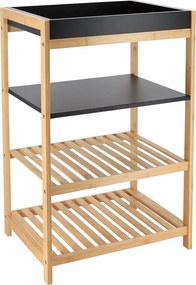 Ραφιέρα Δαπέδου 4 Θέσεων (43x33x70) T-D Black/Bamboo 98226195