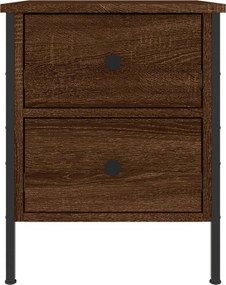 vidaXL Κομοδίνα 2 Τεμ. Καφέ Δρυς 40x42x50 εκ. από Επεξεργασμένο Ξύλο