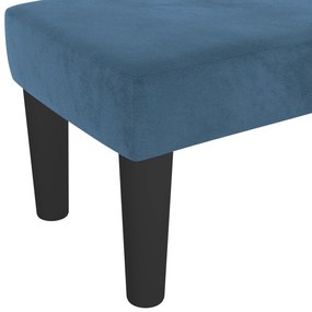 vidaXL Παγκάκι Ανοιχτό Γκρι 70x30x30 εκ Βελούδο Σκούρο μπλε Ξύλο, Υφάσμα