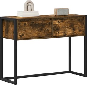 vidaXL End Table Καπνιστό Δρύς 100 x 36 x 75 εκ. Επεξεργασμένο ξύλο