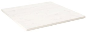 Επιφάνεια Τραπεζιού Τετράγωνη Λευκή 70x70x2,5 εκ. Μασίφ Πεύκο