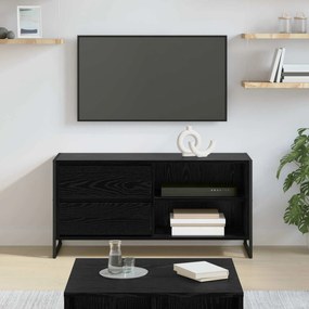 vidaXL Ντουλάπι TV Μαύρη Οξυά 100 x 36 x 49,5 εκ Επεξεργασμένο ξύλο