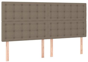 vidaXL Κεφαλάρια Κρεβατιού 4 τεμ. Taupe 80 x 5 x 78/88 εκ. Υφασμάτινο