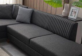 Corner Sofa-Bed West Right - Anthracite Anthracite